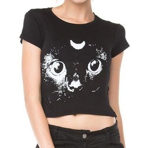 Brandy Melville Luna cat crop top